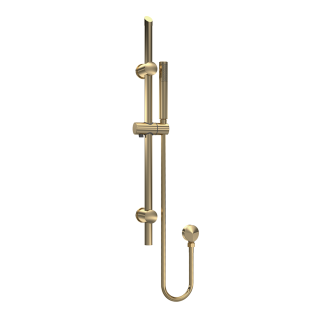Brushed Brass Round Shower Slide Rail Kit