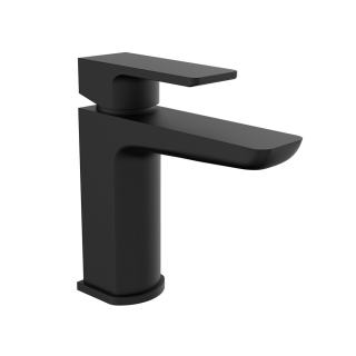 Matt Black Kolt Mono Basin Mixer Tap inc Clicker Waste