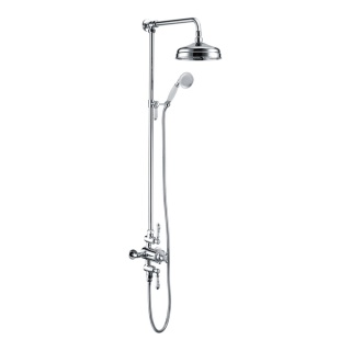 Chrome Berwick Traditional Thermostatic Twin Outlet Shower