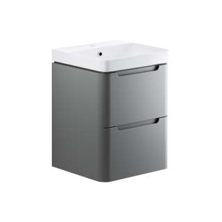 Wall Hung Matt Grey Lambra Vanity Unit (Available in 500mm to 800mm)