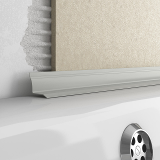 Grey Plastic Overtile Bath Seal