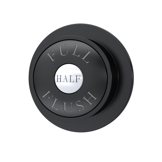 Matt Black Traditional Dual Flush Push Button