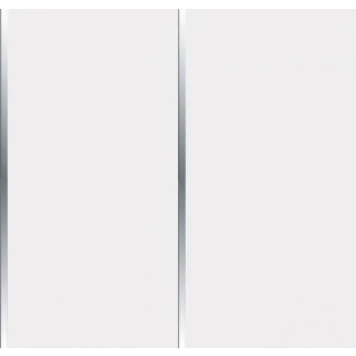 Gloss White Silver Strip V Groove PVC Bathroom Wall Panel - 8mm - 250mm x 2600mm - Tradeline