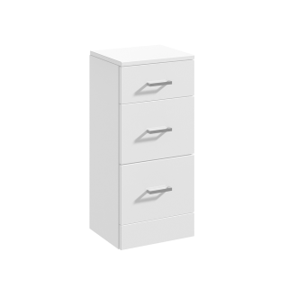 Value White Gloss 350mm 3 Drawer Unit
