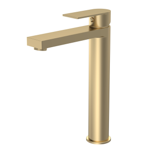 Brushed Brass Omega Canada Tall Basin Mixer Tap