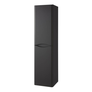 Matt Graphite Arc Wall Hung 2 Door Tall Storage Unit