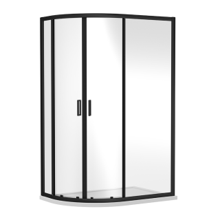Black 1200mm x 800mm Omega Offset Quadrant Shower Enclosure