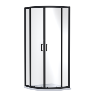 Matt Black 900mm x 900mm Value Quadrant Shower Enclosure (800mm - 900mm Available)