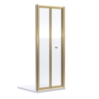 Brushed Brass Value Bi-Fold Shower Door (700mm - 900mm Available)