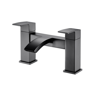 Omega Vibe Matt Black Bath Filler Tap