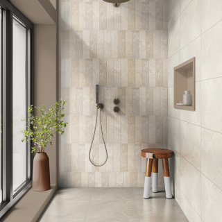 Greige Cruise Stone-Effect Wall Tile