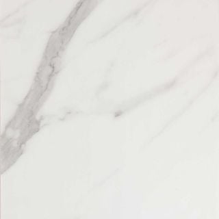 Shropshire White Marble Tile Effect Bathroom Wall Cladding - 8mm - 500mm x 2700mm