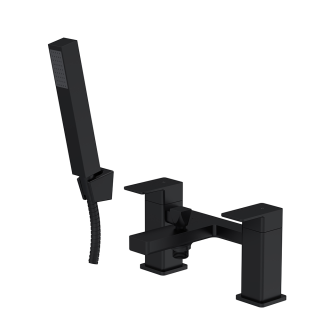 Matt Black Omega Kalk Bath Shower Mixer Tap