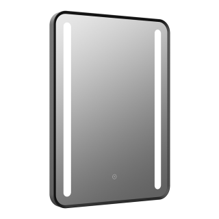 Black Frontier 500mm x 700mm Rounded Front-Lit LED Mirror