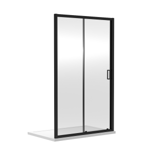 Black Omega Sliding Shower Door (1000mm - 1400mm Available)