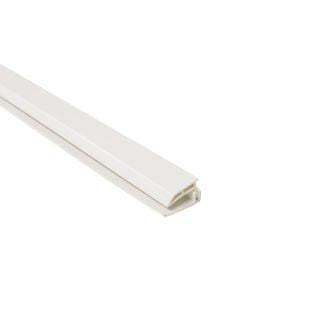 8mm 2-Part End Profile - White - Plastic