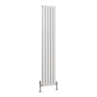 White Gloss Vertical Double Thekla Flat Panel Designer Radiator
