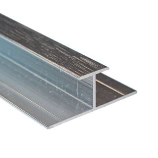 10mm H Join - Brushed Metal - Metal