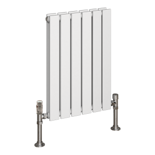 White Gloss Horizontal Double Thekla Flat Panel Designer Radiator