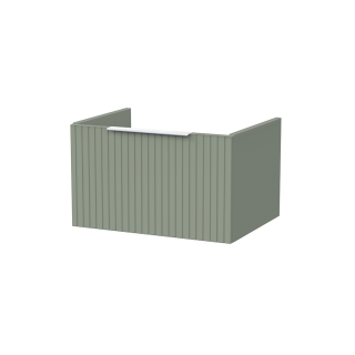 Fern Green Wall Hung 1 Drawer Flume Fluted Vanity Unit
