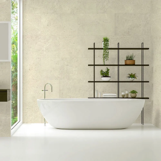 Inspiro Tile Shine - Cream SPC Cladding - 2.06sqm - 700mm x 420mm