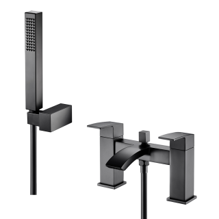 Omega Vibe Matt Black Bath Shower Mixer Tap