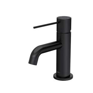 Matt Black Riven Pin Lever Mini Mono Basin Mixer With Waste