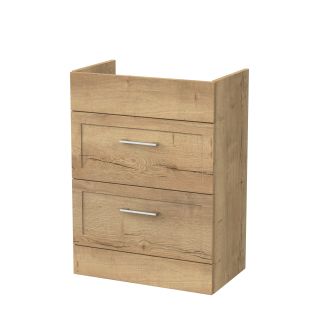 Autumn Oak 2 Drawer Fable Shaker Fitted Furniture Vanity Unit