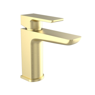 Brushed Brass Kolt Mono Basin Mixer Tap inc Clicker Waste