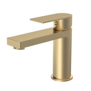 Brushed Brass Omega Canada Mono Basin Mixer Tap inc Clicker Waste