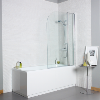 1000mm Radius Edge Koncept Hinged Bath Screen