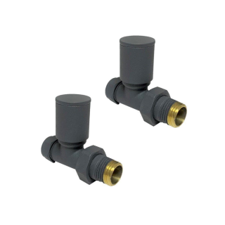 Anthracite Straight Towel Radiator Valves