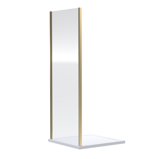 Brushed Brass Value Shower Side Panel (700mm - 1000mm Available)