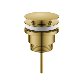 Brushed Brass Round Universal Clicker Basin Waste Basin Wastes (Choice of Colours & Waste Types)
