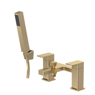 Brushed Brass Omega Kalk Bath Shower Mixer Tap