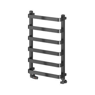 Brushed Gun Metal Flora Designer Ladder Towel Radiator