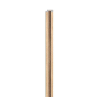 Light Brown Linerio L-Line Wood Slat Effect Right Hand Trim