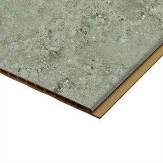 Hardex V Groove Grey Quartz Wall Panel - 9mm - 600mm x 2500mm