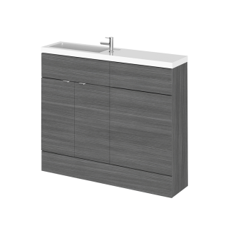 Anthracite Woodgrain Fusion Slimline Combination Vanity Unit (1000mm - 1200mm Available)
