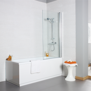 780mm Square Edge Koncept Hinged Bath Screen