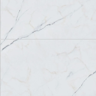 Surrey White Marble Tile Effect Bathroom Wall Cladding - 8mm - 500mm x 2700mm