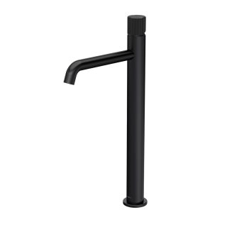 Matt Black Esker Fluted Tall Mono Basin Mixer