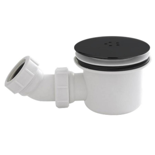 Black 90mm Fast Flow Shower Waste