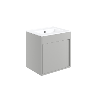 Matt Light Grey Wall Hung Elements Vanity Unit