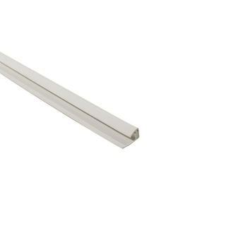 8mm 2-Part End Profile - White - Plastic