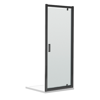 Black Omega Pivot Shower Door (760mm - 900mm Available)