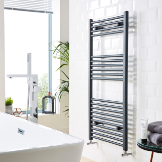 Textured Grey K-Rail 22mm Towel Radiator