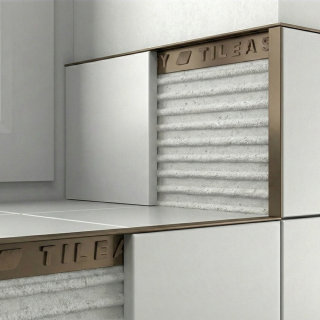 Matt Bronze Metal Square Edge Tile Trim