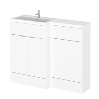 White Gloss Value Combination Vanity Unit (1000mm - 1200mm Available)