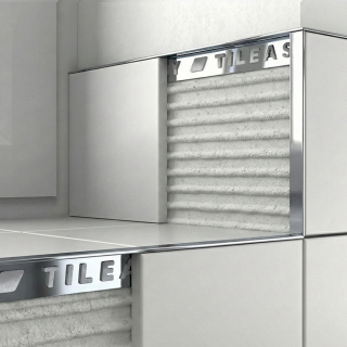 Chrome Metal Square Edge Tile Trim